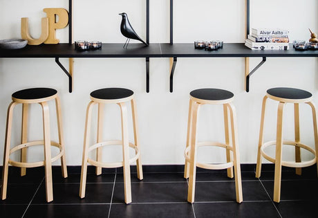 Mid Century Modern Wood Bar Stools
