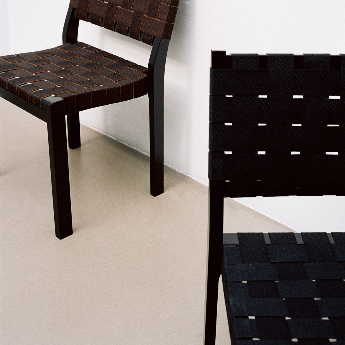 Artek Alvar Aalto 611 Chair - Black Lacquered