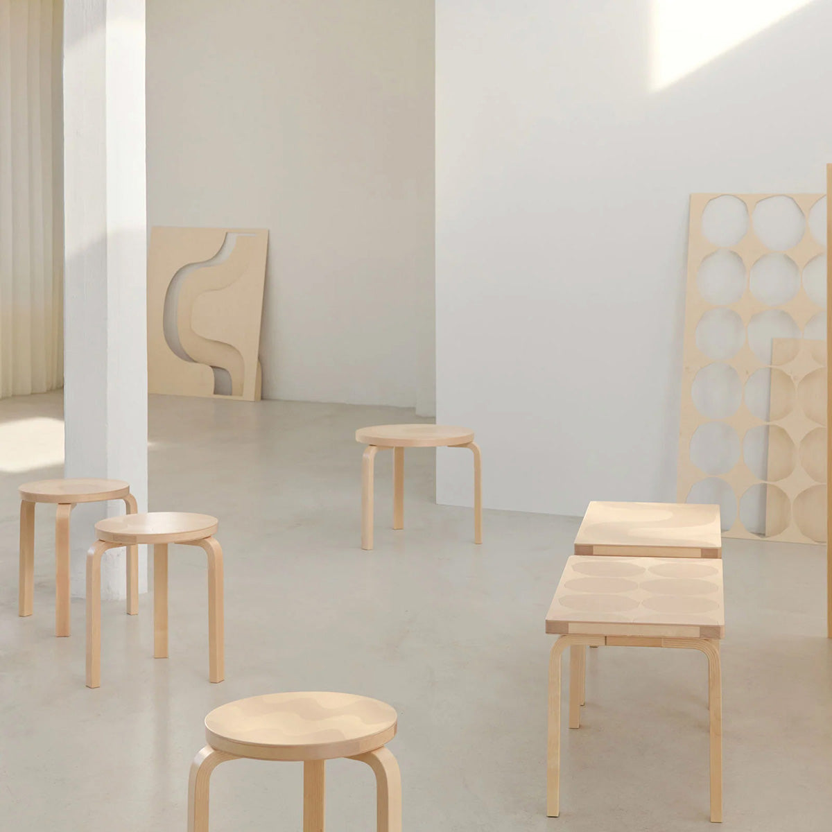 Artek + Marimekko Alvar Aalto Stool 60 Kivet - 90th Anniversary Edition