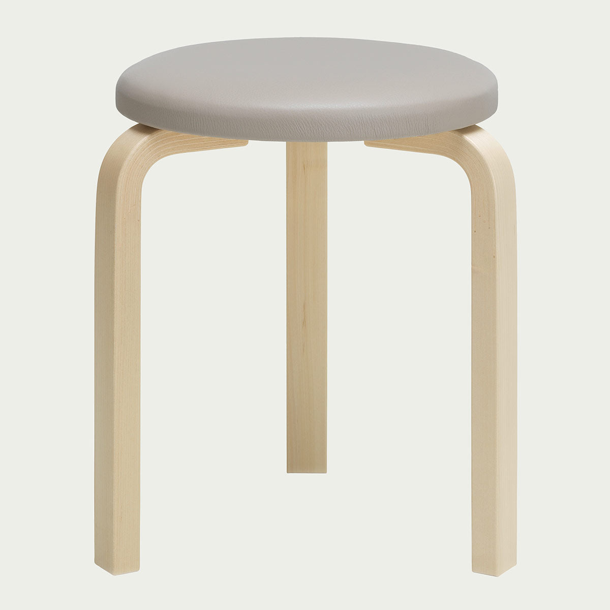 Artek Alvar Aalto Stool 60 - Three-Legged - Upholstered Seat