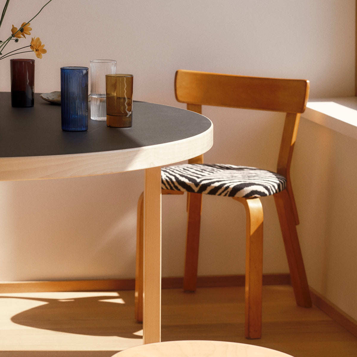 Artek Alvar Aalto Chair 69 - Upholstered Seat