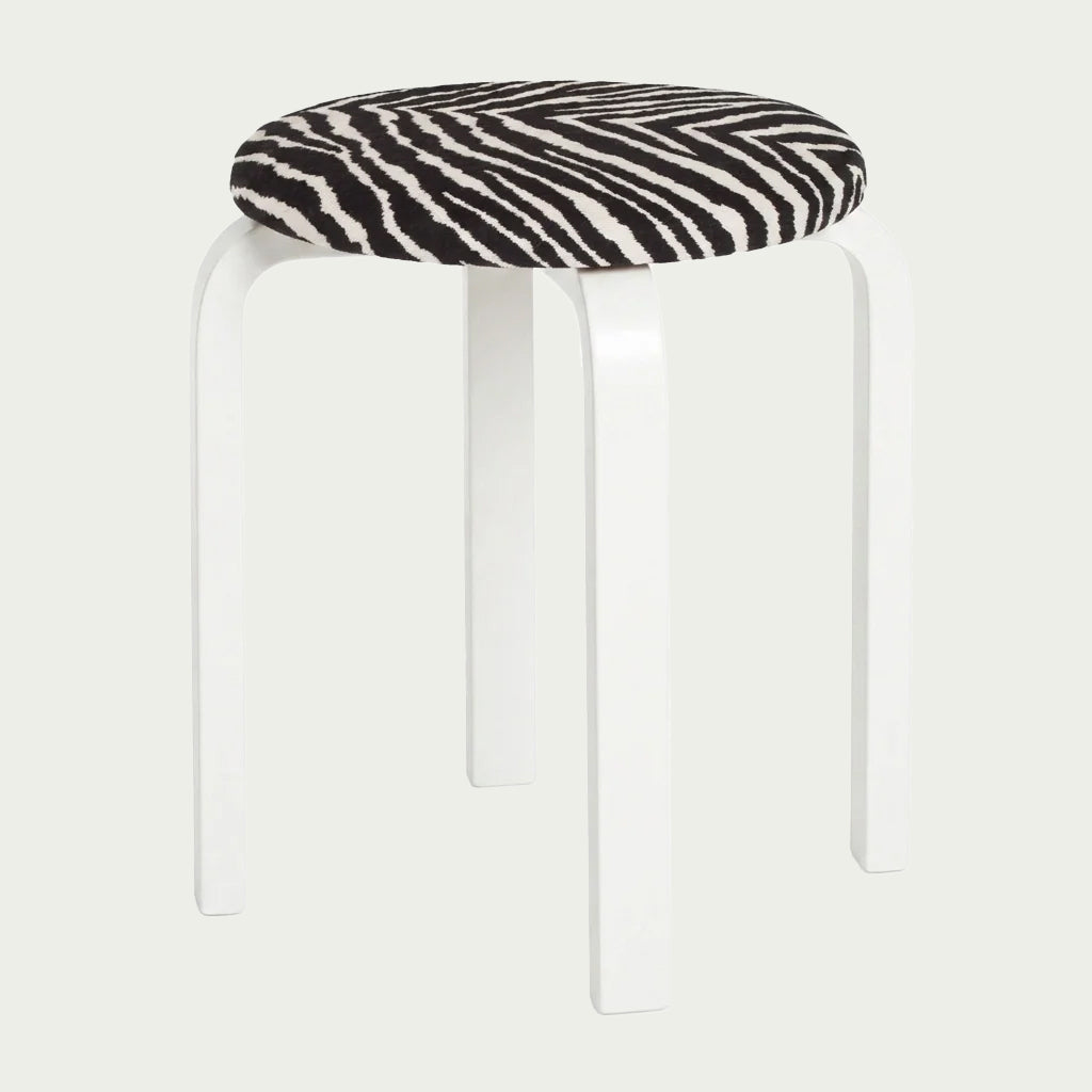 Artek Alvar Aalto E60 - Four Legged Stool - Upholstered Seat