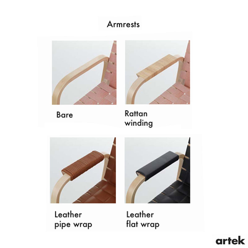 Artek Alvar Aalto Armchair 45 - Linen Webbing Upholstery