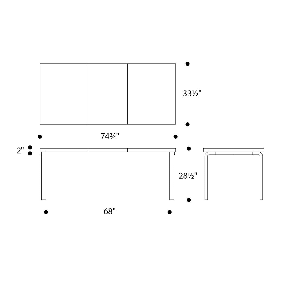 Artek Alvar Aalto Extension Table 97