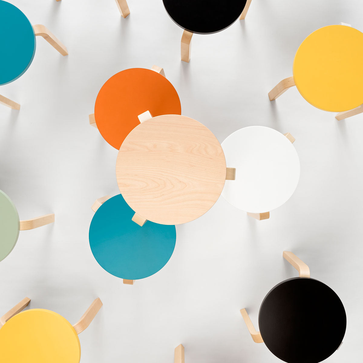 Artek Alvar Aalto Three-Legged Stools - Aalto Furniture – AaltoUSA