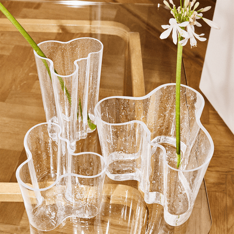 iittala Aalto Clear Bubble Glass Anniversary Vase - 8"