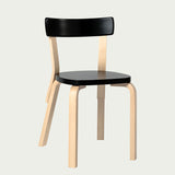 Artek Alvar Aalto Chair 69 - Lacquered Seat & Backrest