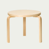 Artek Alvar Aalto 3-Legged Round Table 90D