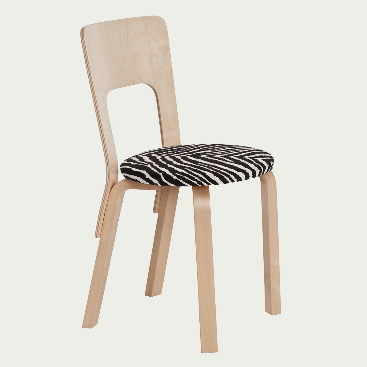 Artek Alvar Aalto - High Back Chair 66 - Birch Legs with Upholstered Seat