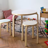 Artek Alvar Aalto - Four Legged Stool E60 - White Laminate