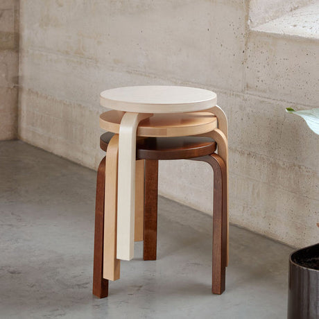 Artek Alvar Aalto - Three-Legged Stool 60 - Walnut Stained
