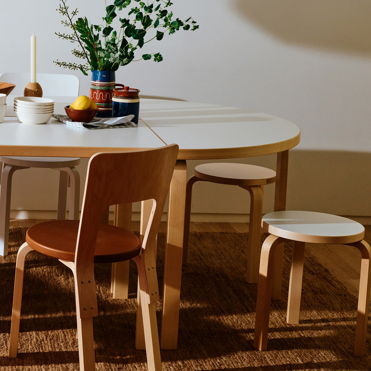 Artek Alvar Aalto Half-Round Table 95