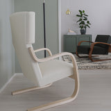 Artek Alvar Aalto Natural Birch Armchair 401 - Upholstered