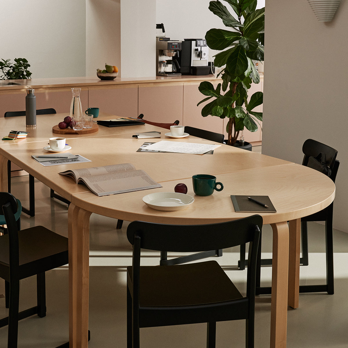 Artek Alvar Aalto Half-Round Table 95