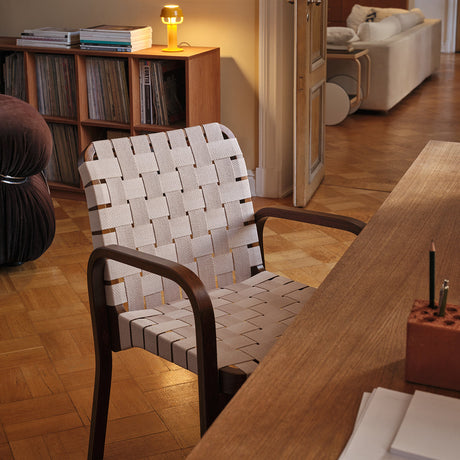 Artek Alvar Aalto Bench 168B - Upholstered Seat w/ Black Lacquered Legs