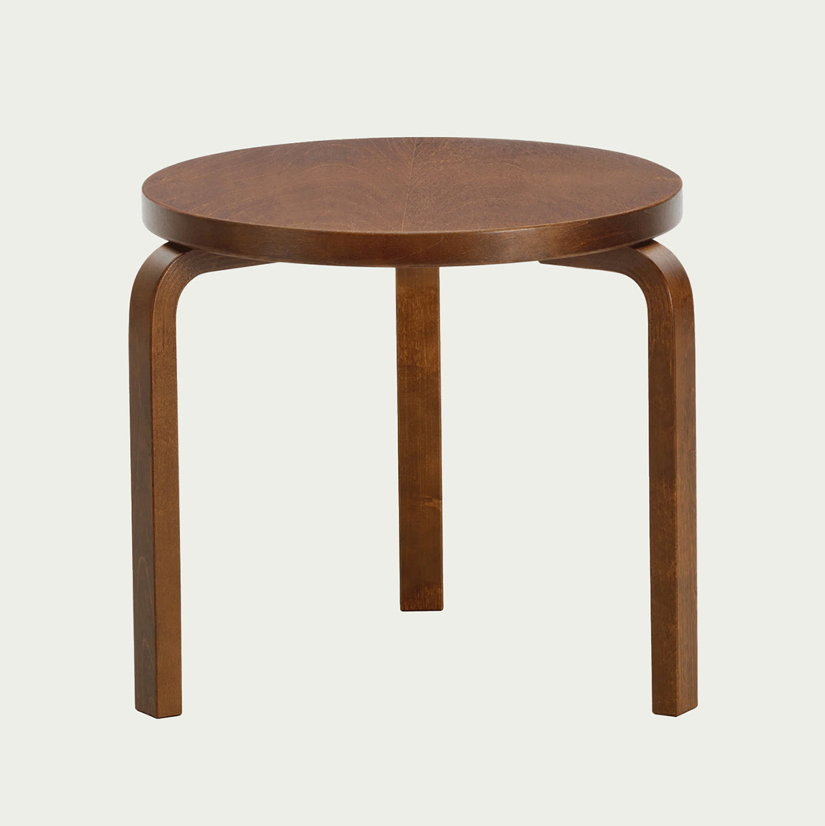 Artek Alvar Aalto 3-Legged Low Round Table 90D - Walnut Stain