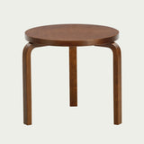Artek Alvar Aalto 3-Legged Low Round Table 90D - Walnut Stain