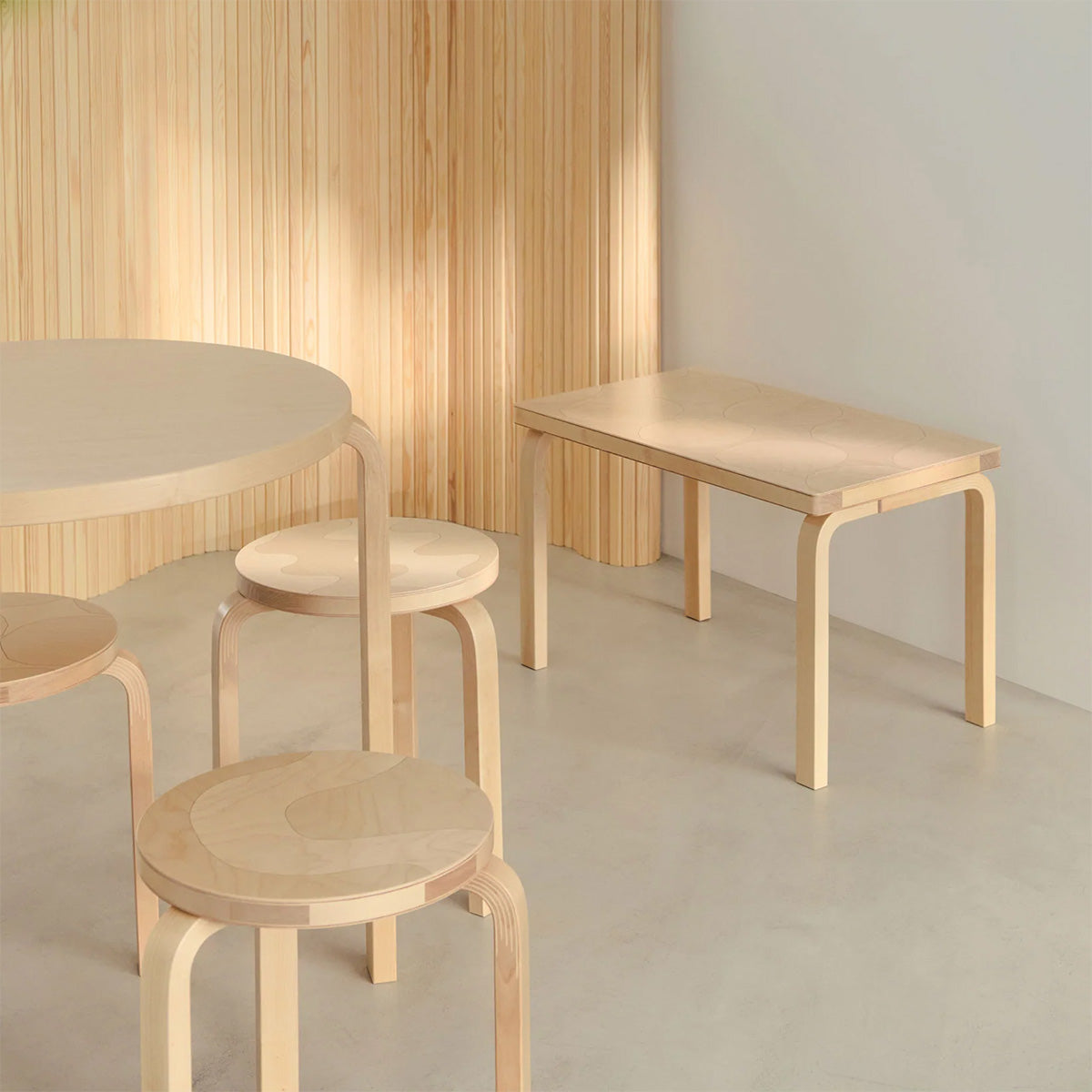 Artek + Marimekko Alvar Aalto Stool 60 Kivet - 90th Anniversary Edition