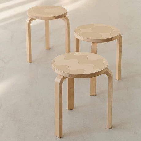 Artek + Marimekko Alvar Aalto Stool 60 Lokki - 90th Anniversary Edition