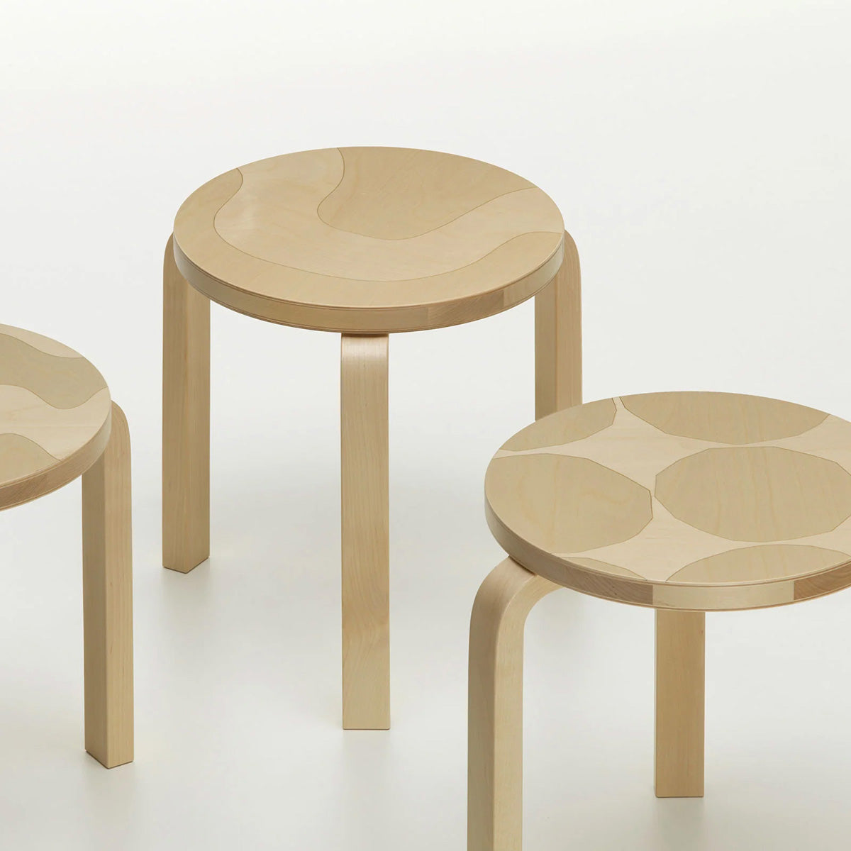 Artek + Marimekko Alvar Aalto Stool 60 Kivet - 90th Anniversary Edition