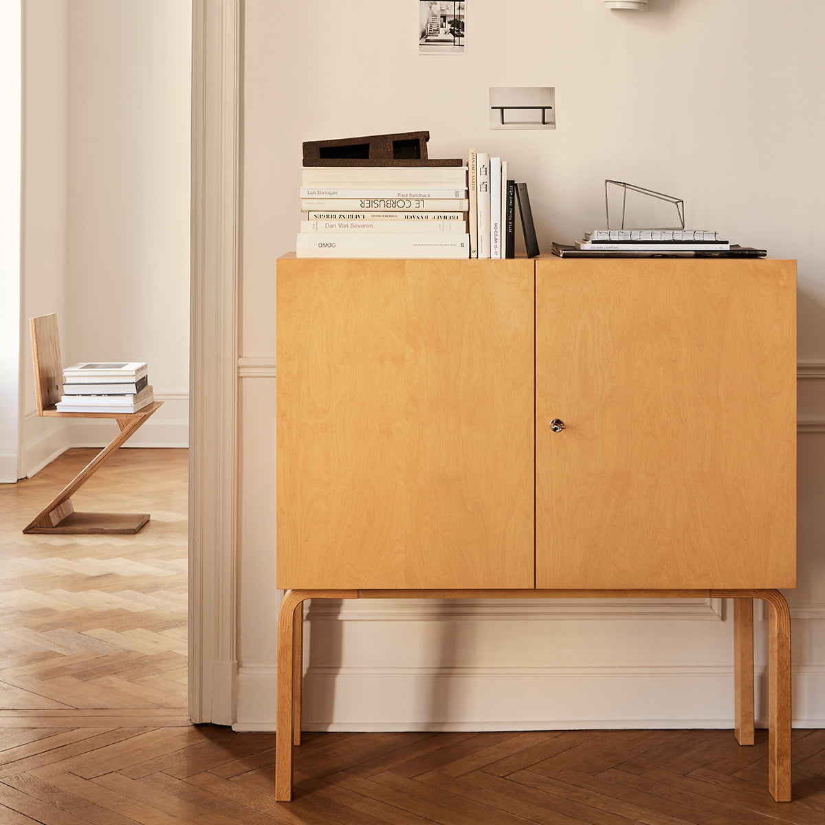 Artek Alvar Aalto Honey-Stained Cabinet 250 - Artek Furniture
