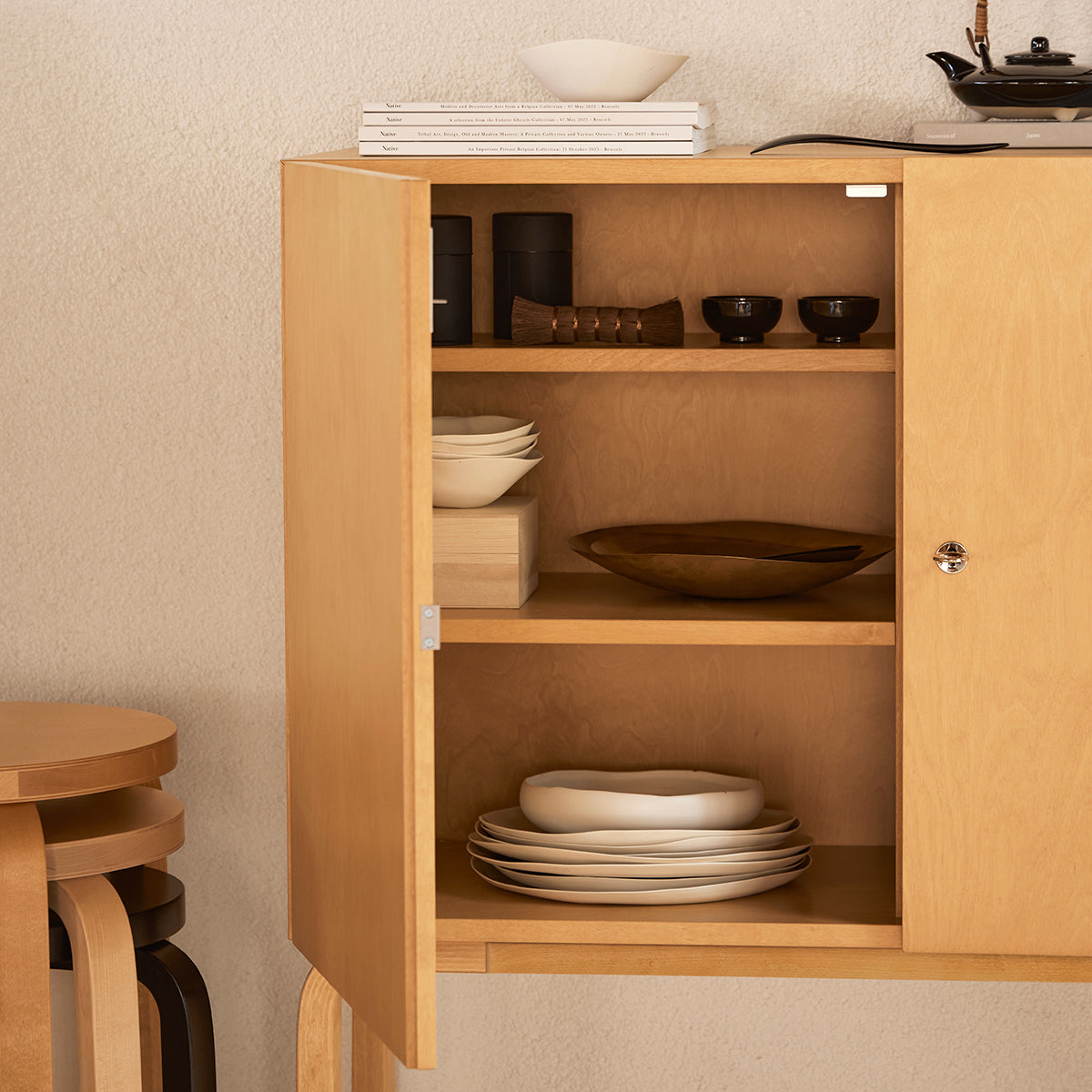 Artek Alvar Aalto Honey-Stained Cabinet 250 - Artek Furniture