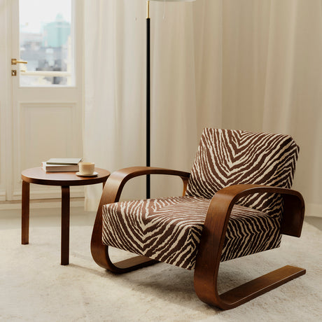 Artek Alvar Aalto 3-Legged Low Round Table 90D - Walnut Stain