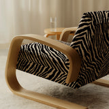 Artek Alvar Aalto Natural Birch Lounge Chair 400 - Upholstered