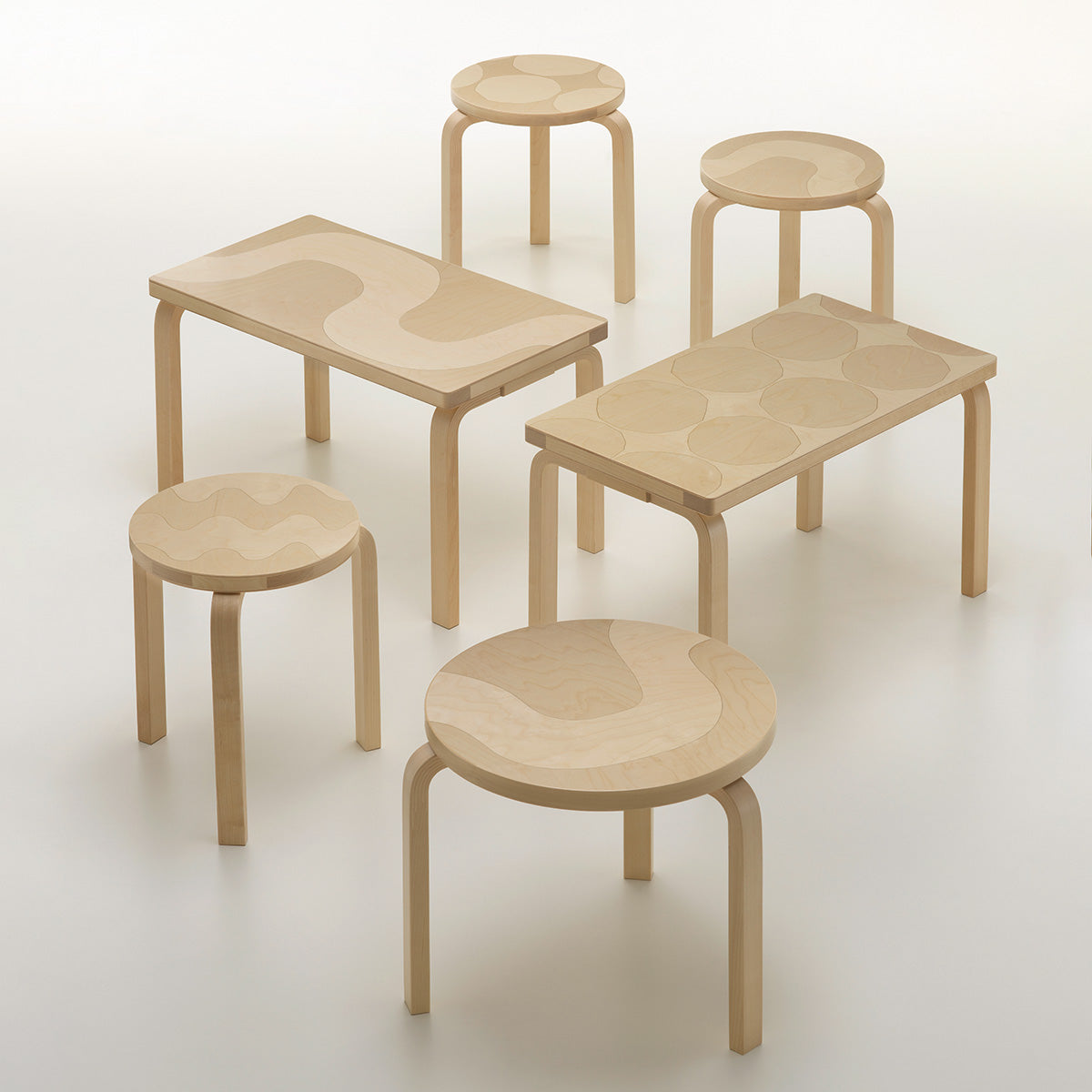 Artek + Marimekko Alvar Aalto Stool 60 Kivet - 90th Anniversary Edition