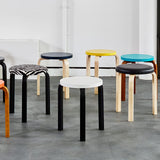 Artek Alvar Aalto Stool 60 - Three-Legged - Upholstered Seat