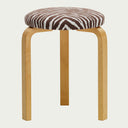 Artek Alvar Aalto Stool 60 - Three-Legged - Upholstered Seat