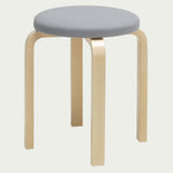 Artek Alvar Aalto E60 - Four Legged Stool - Upholstered Seat