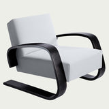 Artek Alvar Aalto Natural Birch Lounge Chair 400 - Upholstered