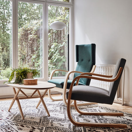Artek Alvar Aalto Natural Birch Armchair 402 - Upholstered