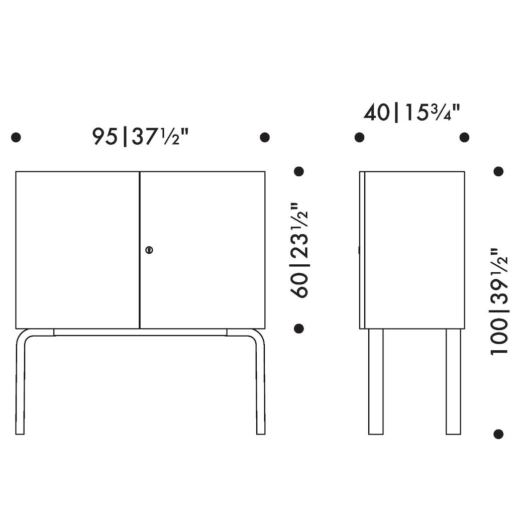 Artek Alvar Aalto Honey-Stained Cabinet 250