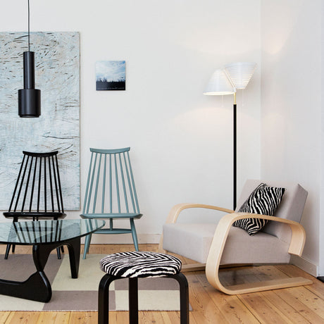 Artek Alvar Aalto Natural Birch Lounge Chair 400 - Upholstered