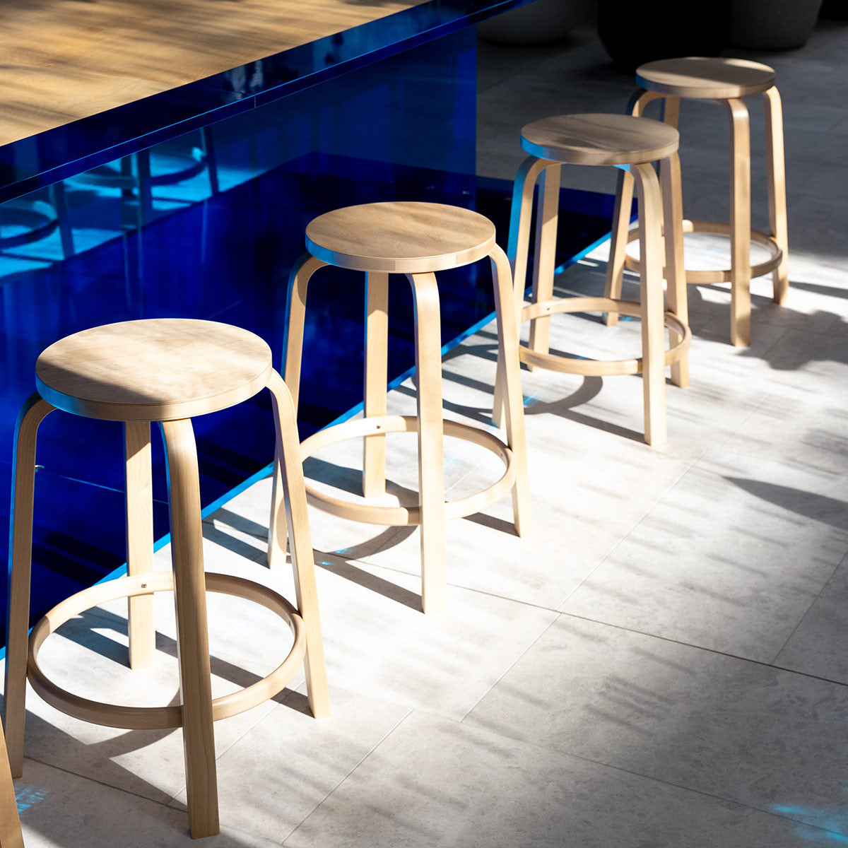 Artek Alvar Aalto Counter Stool 64 - Natural Birch - 25.5