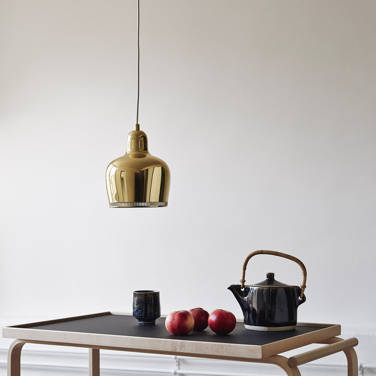Artek Alvar Aalto A330S "Golden Bell" Ceiling Lamp - Brass Plated Steel