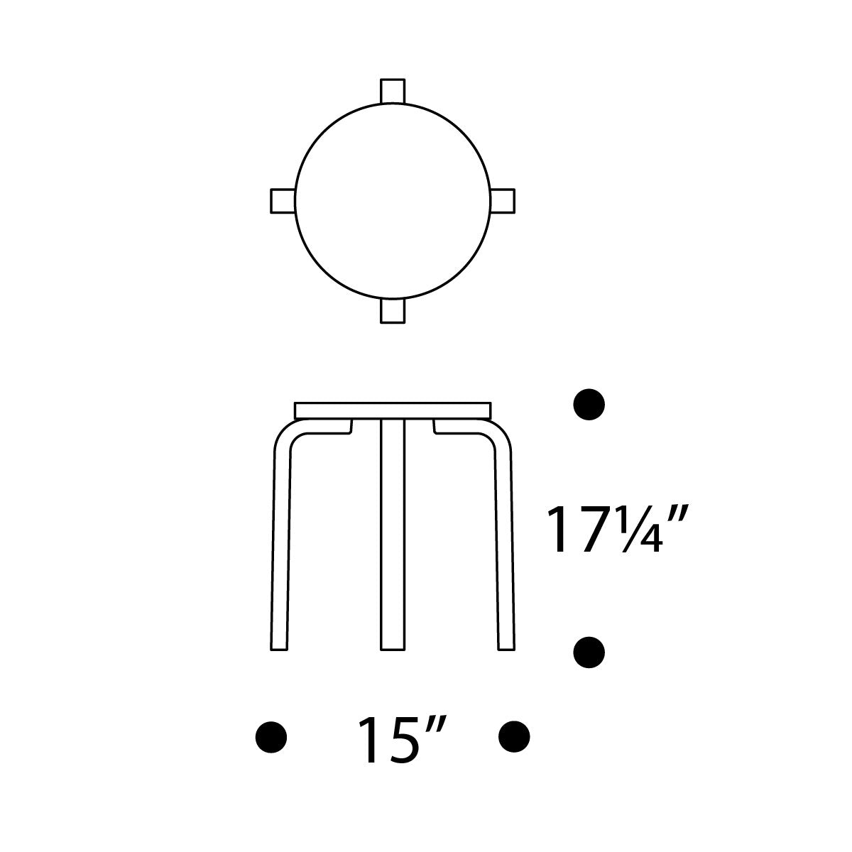 Artek Alvar Aalto - Four Legged Stool E60 - Black Lacquered Artek Alvar Aalto - Four Legged Stool E60 - Black Lacquered