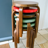 Artek Alvar Aalto - Four-Legged Stool E60 - Walnut Stained