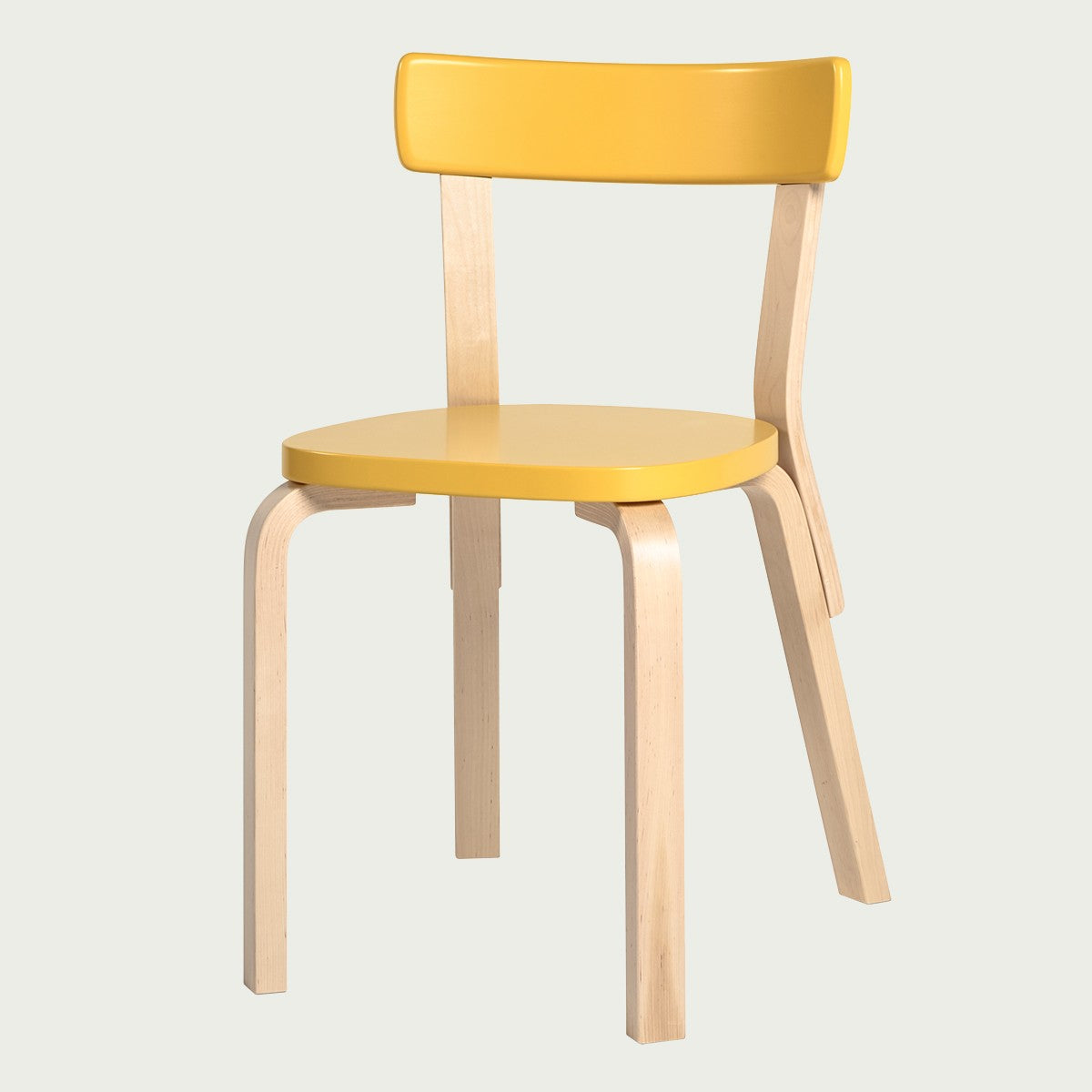 Artek Alvar Aalto Chair 69 - Lacquered Seat & Backrest