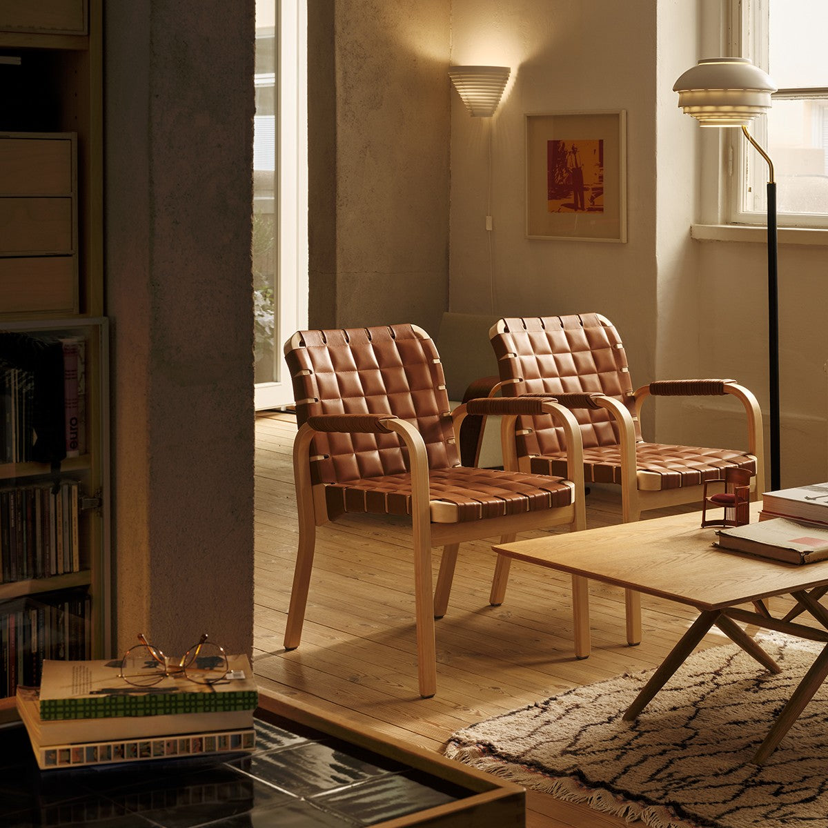 Artek Alvar Aalto Armchair 45 - Quilted Leather Upholstery - New