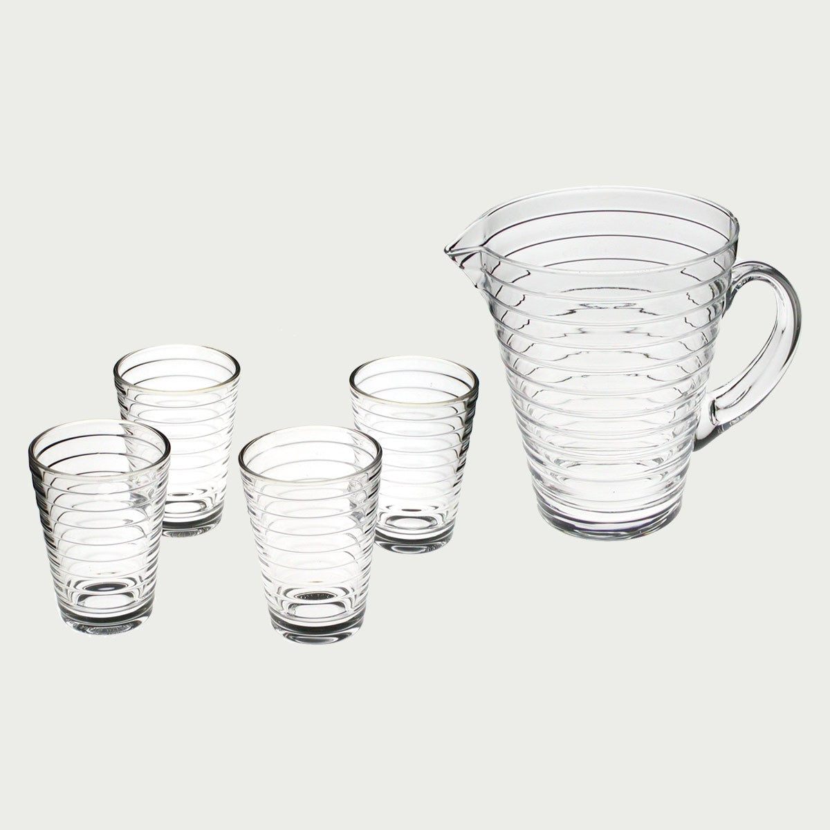 iittala Aino Aalto Clear Pitcher and Tumblers Set