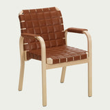 Artek Alvar Aalto Armchair 45 - Quilted Leather Upholstery