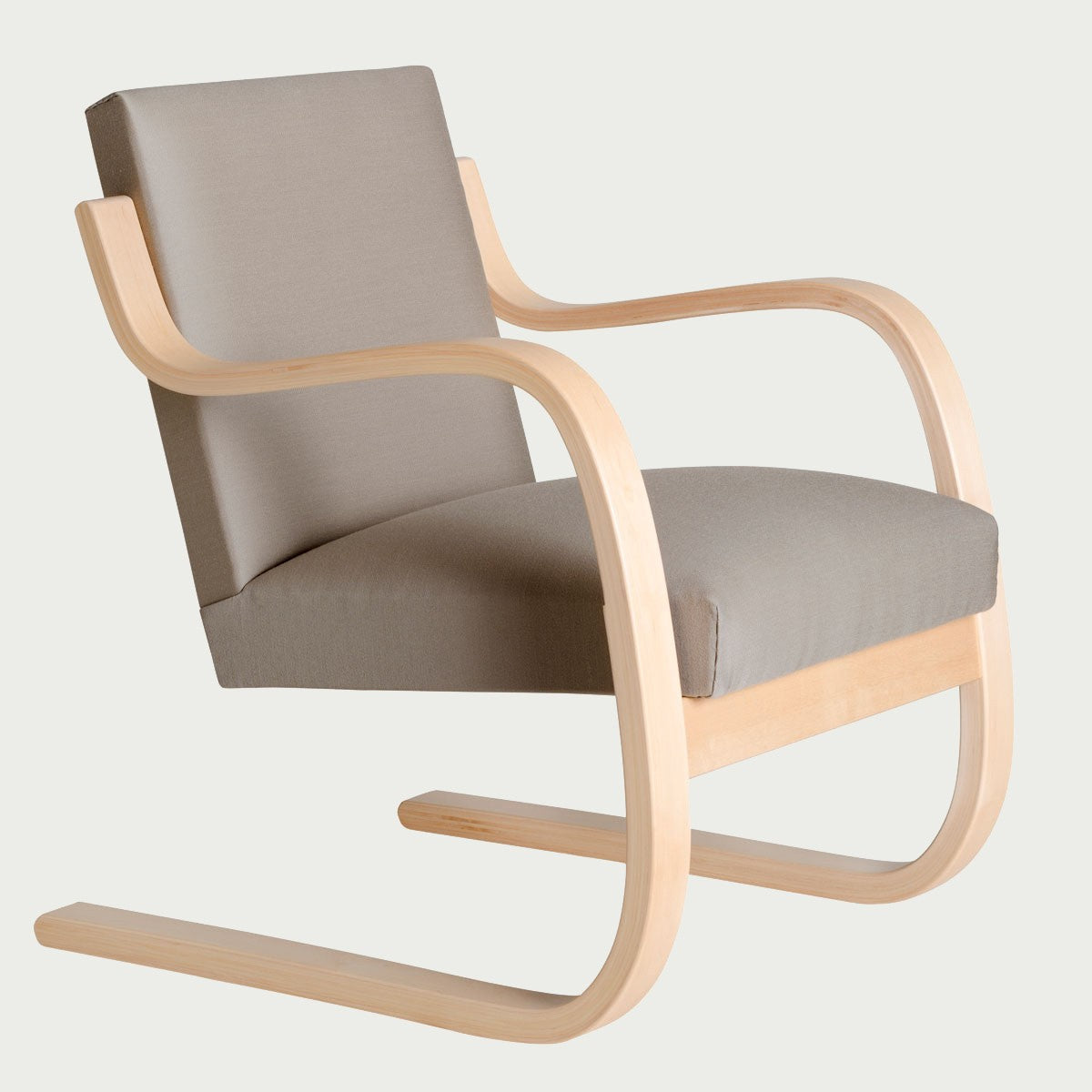 Artek Alvar Aalto - Natural Birch Armchair 402 - Upholstered