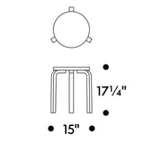 Artek Alvar Aalto - Three-Legged Stool 60 - Birch Legs with Zebra Seat