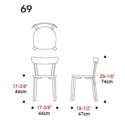 Artek Alvar Aalto - Chair 69 - Your Own Materials - Artek Alvar
