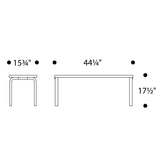 Artek Alvar Aalto Bench 153A - Solid Top