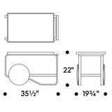 Artek Aalto / Jongerius Dark Tea Trolley 901