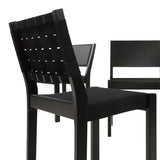 Artek Alvar Aalto 611 Chair - Black Lacquered